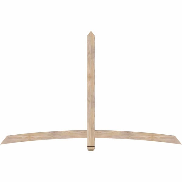 Ekena Millwork Bellingham Smooth Timber Gable Bracket, Douglas Fir, 84"W x 53"H x 3 1/2"D x 3 1/2"F, 15/12 Pitch GBW084X53X0404BEL00SDF - main